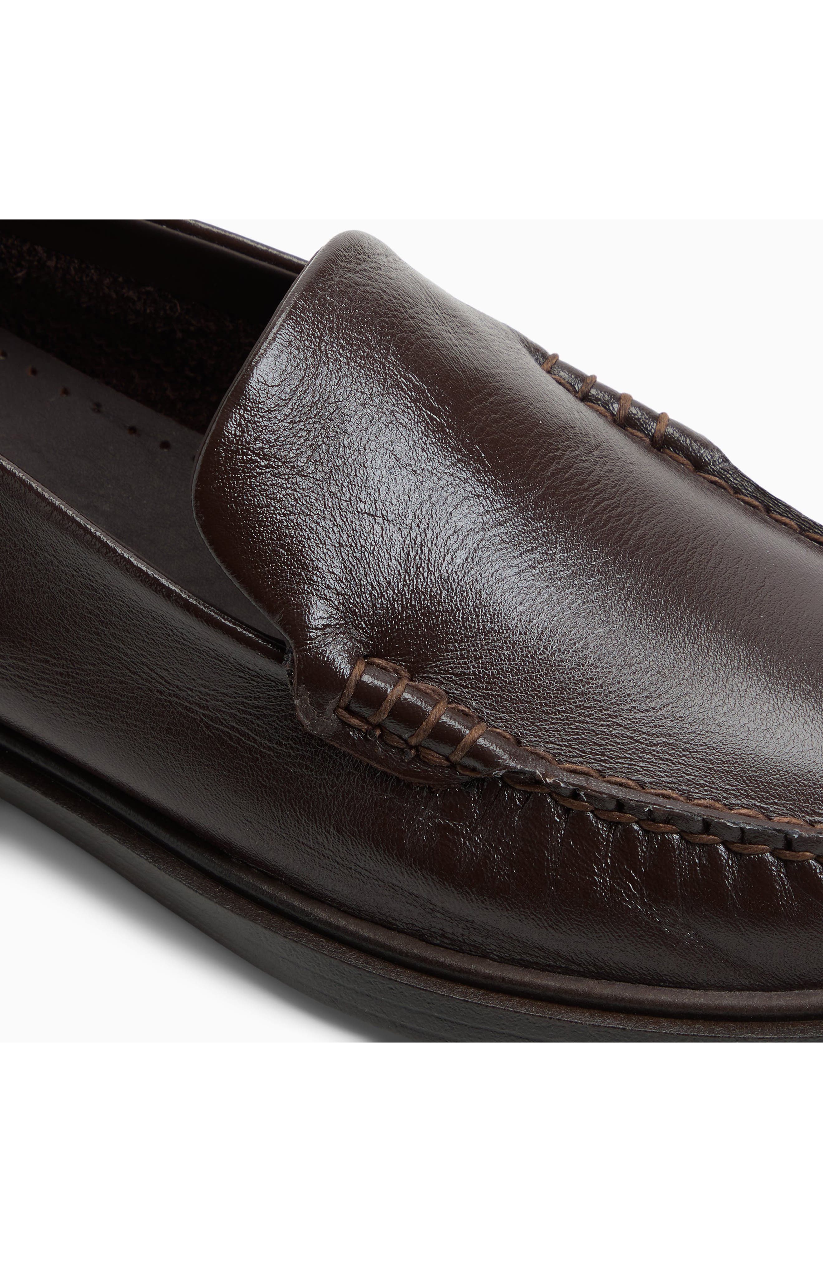 Sloane Leather Loafer, Alternate, color, DARK CHOCO