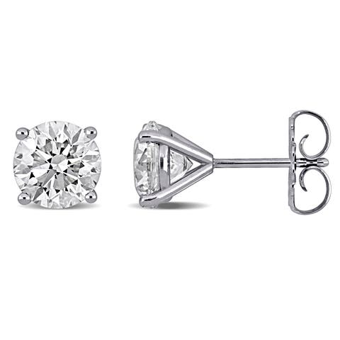 3 CTW Lab-Grown Diamond Stud Earrings Platinum