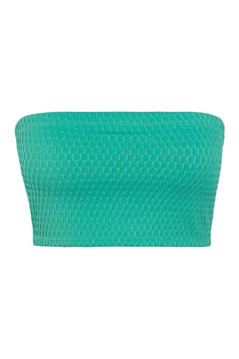 Shellie Tube Top Bikini Swimsuit, Alternate, color, JADE JEWEL LUREX
