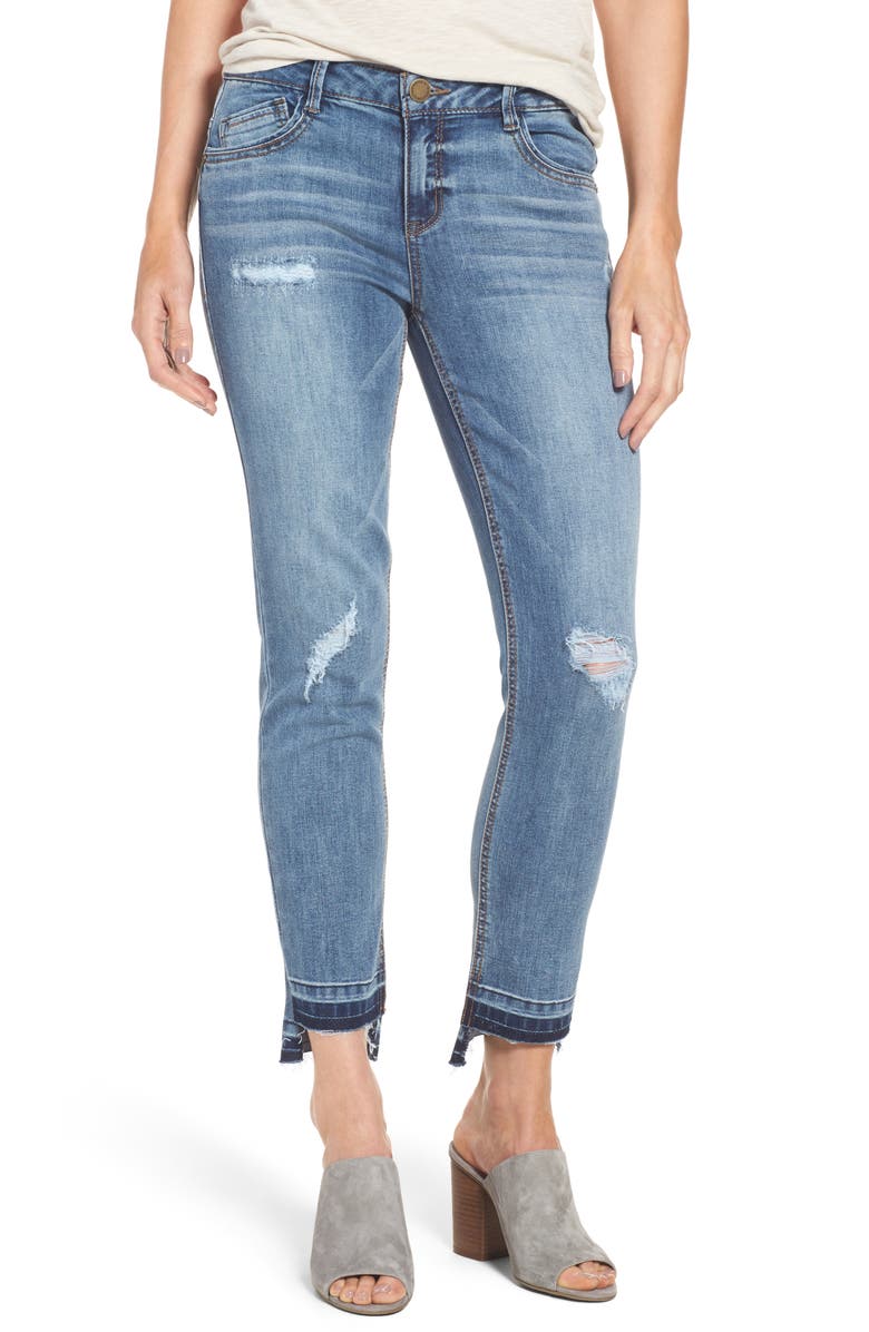 Wit & Wisdom Slim Straight Leg Ankle Jeans, Main, color,