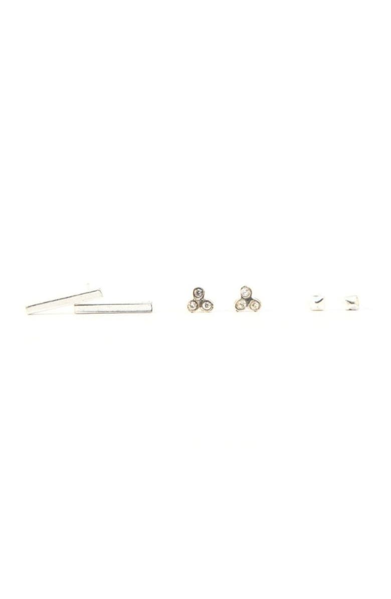 Fair Anita Mini Stud Set, Main, color, Silver