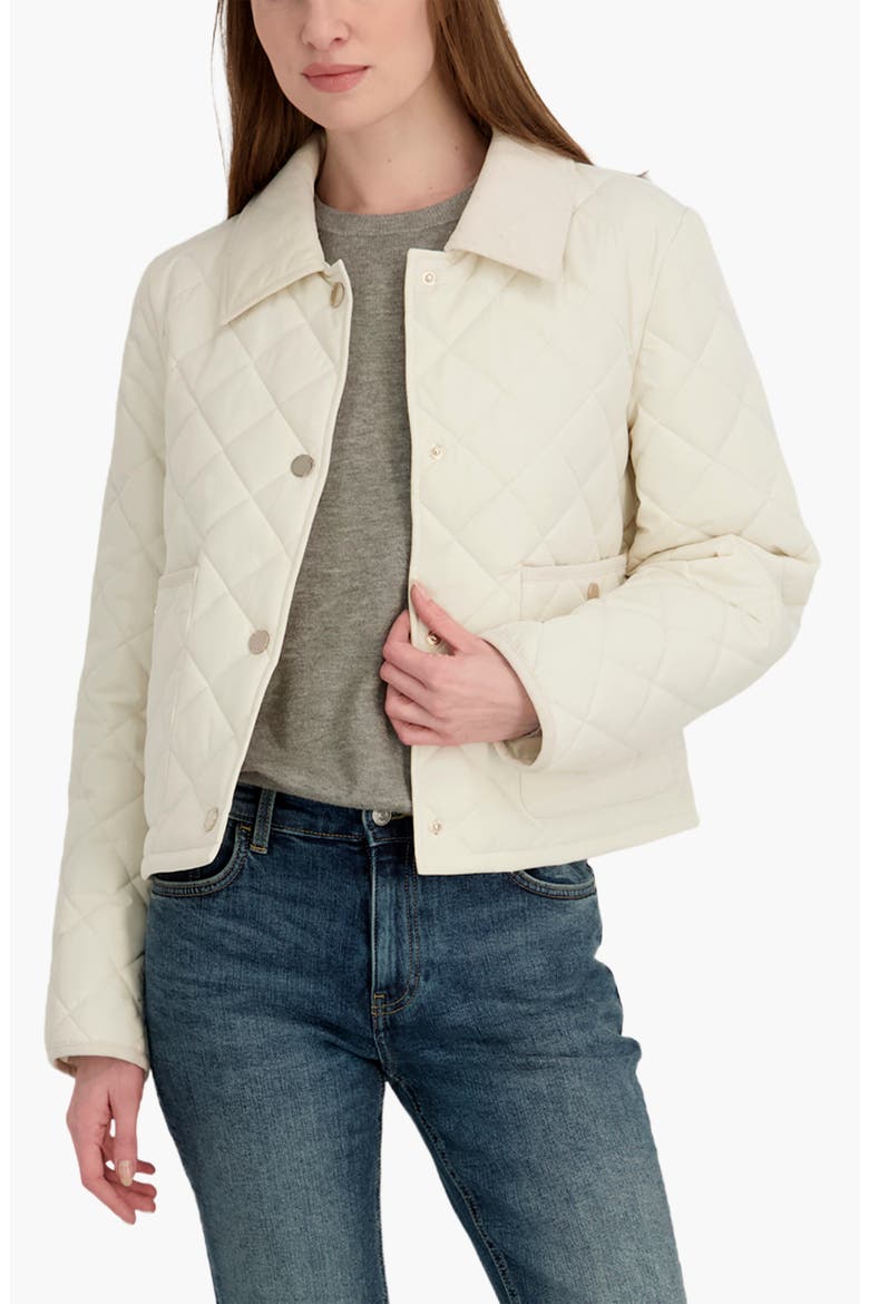 Haly Corduroy Collar Quilted Jacket, Alternate, color, EGGSHELL