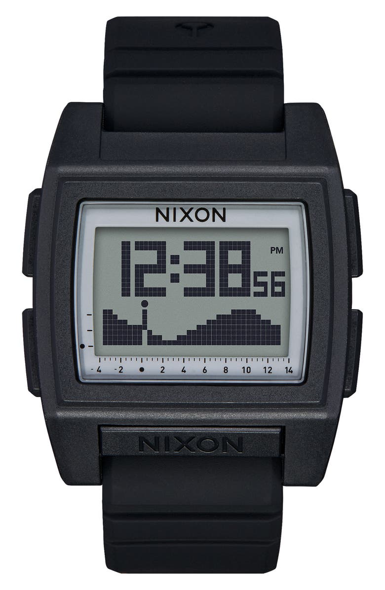 Nixon Base Tide Pro Digital Silicone Strap Watch, 42mm, Main, color, 