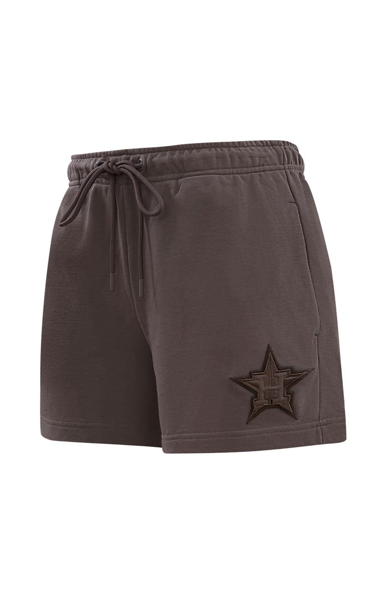 PRO STANDARD Women's Pro Standard Brown Houston Astros Neutral Fleece Shorts, Alternate, color, 