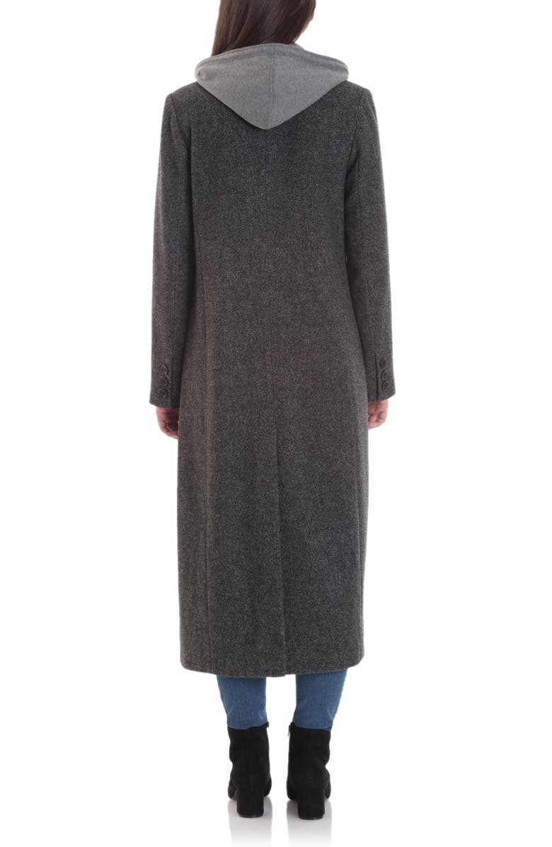 Avec Les Filles Moto Wool Blend Coat with Removable Hooded Bib, Alternate, color, 