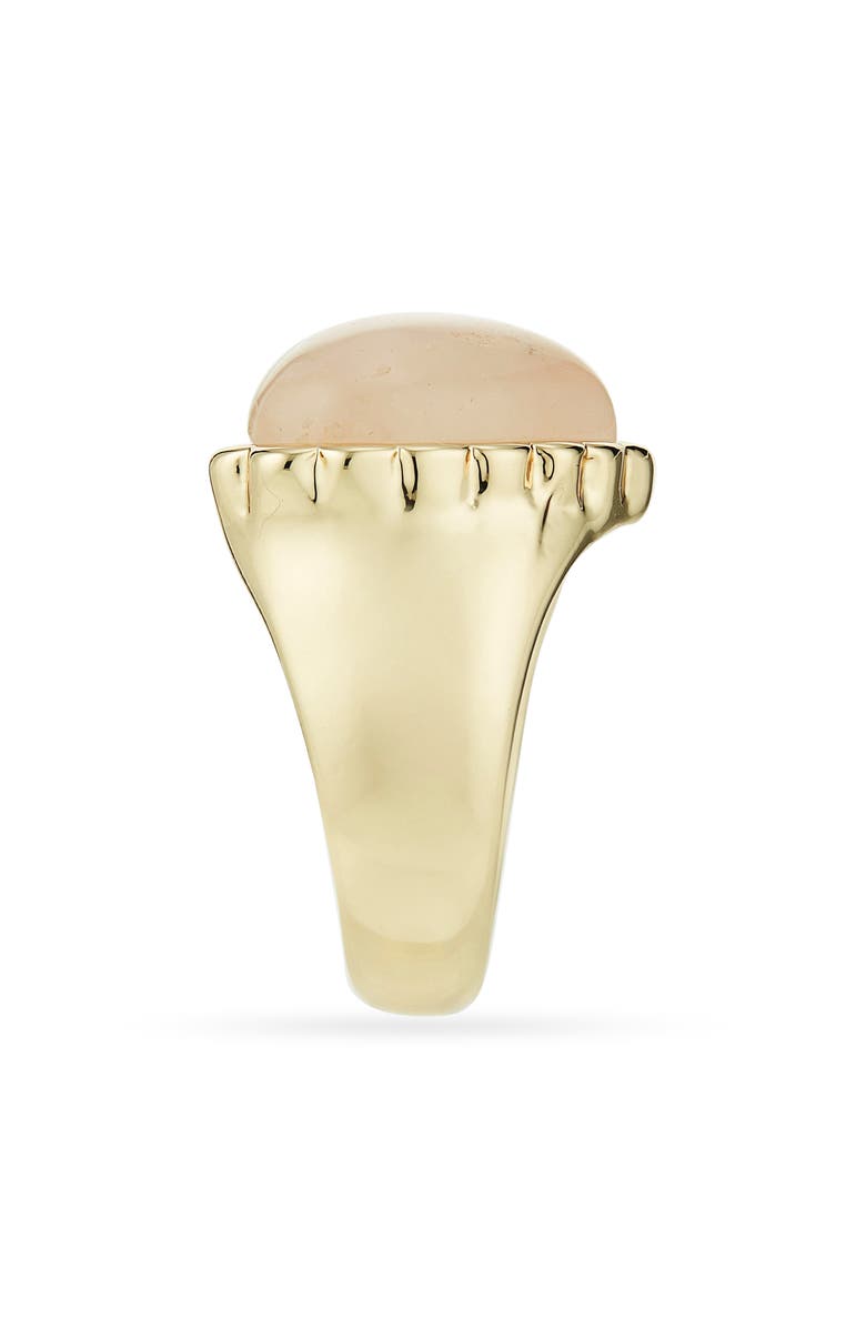 NORDSTROM RACK Semiprecious Rose Quartz Heart Ring, Alternate, color, Rose Quartz- Gold