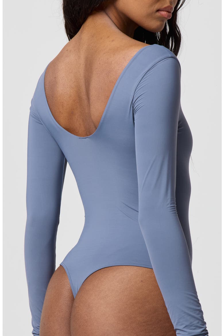 Softie Flex Bodysuit, Alternate, color, GRISAILLE