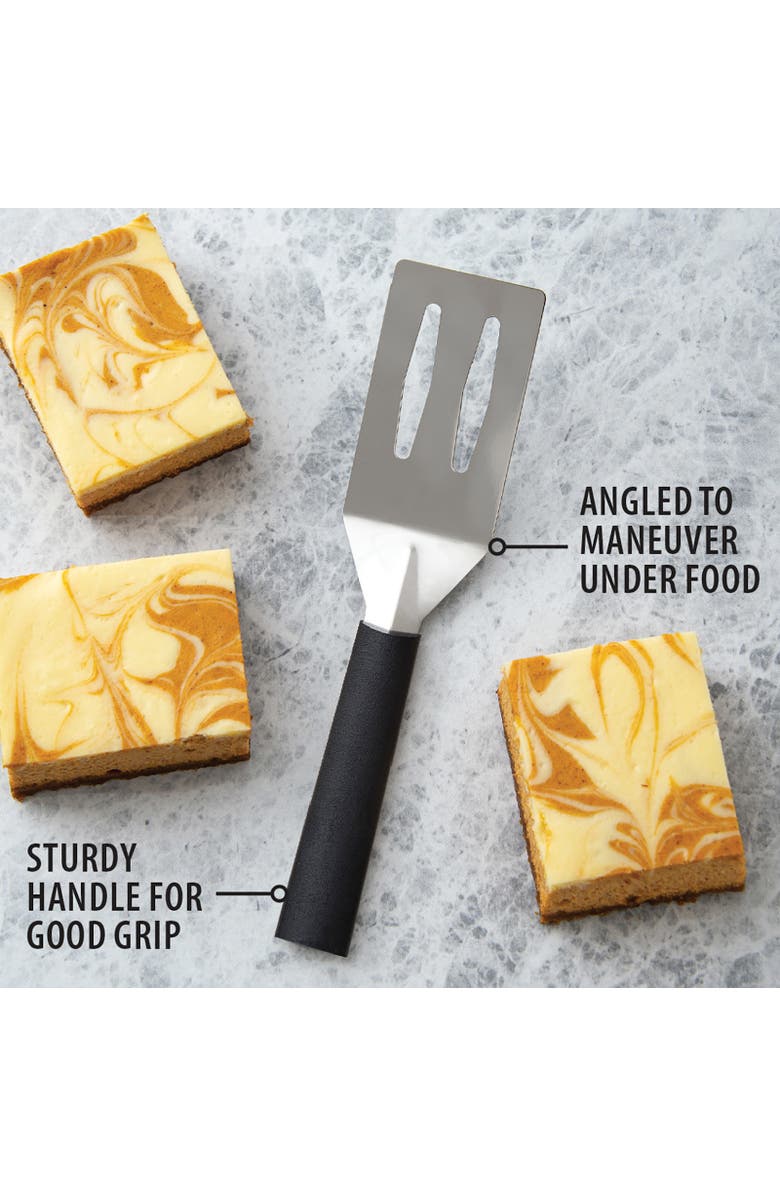 Rada Cutlery 3.375-Inch Slotted Turner Spatula, Alternate, color, Black