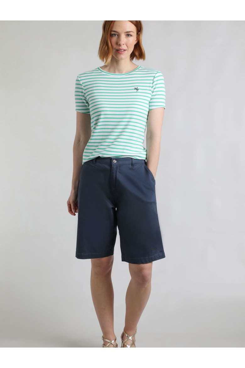 Annalise Knee Length Chino Shorts, Main, color, Navy