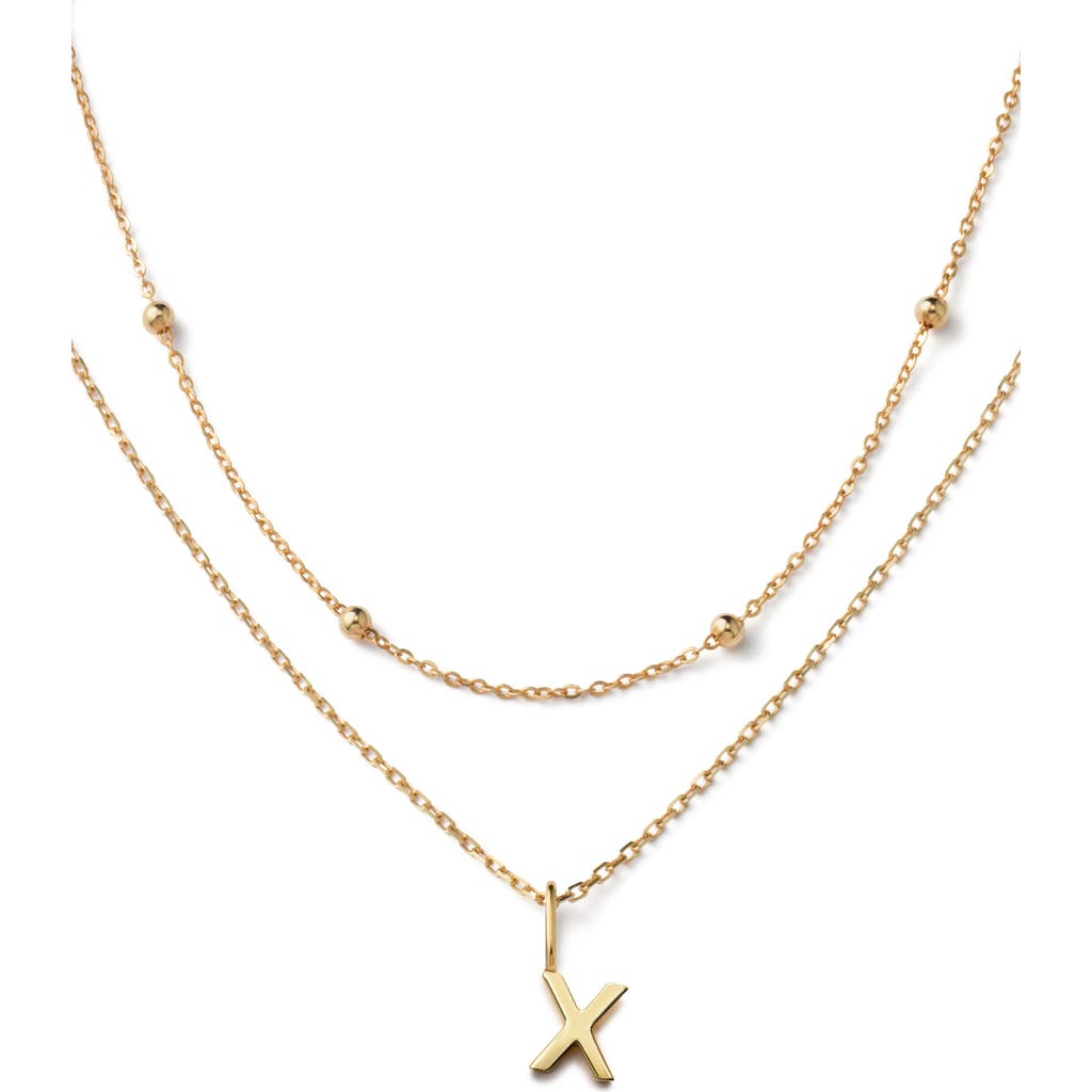 Ana Luisa 10k Gold Layered Letter Necklace In X