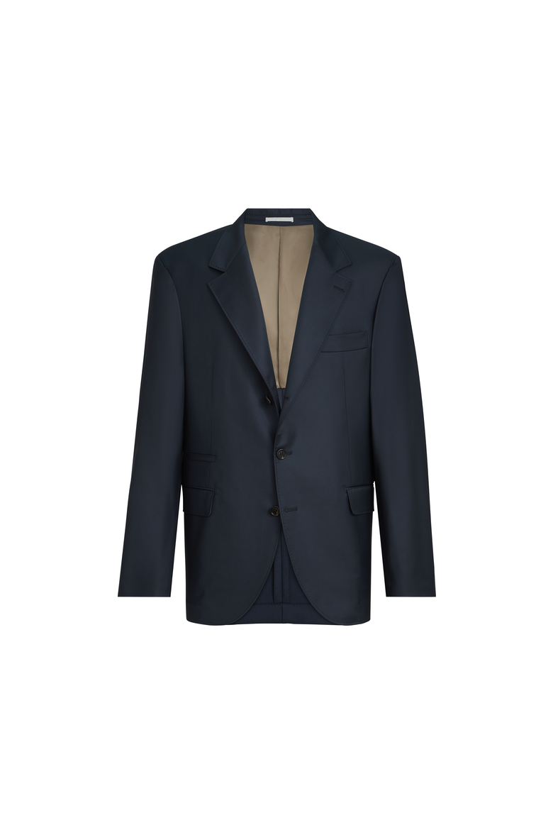 Super 150s virgin wool four season batavia twill blazer, Alternate, color, Navy Blue