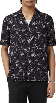 John Varvatos Dan Print Modal Camp Shirt