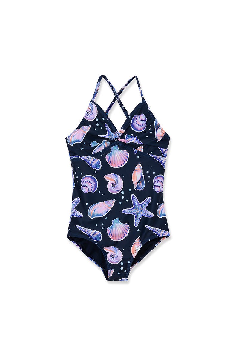 Lands' End Girls Chlorine Resistant Front Twist One Piece Swimsuit, Main, color, 