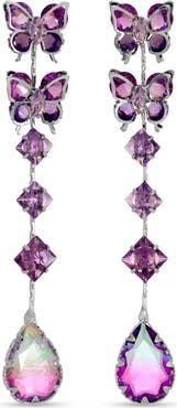 EYE CANDY LOS ANGELES Adriana Butterfly Crystal Drop Earrings