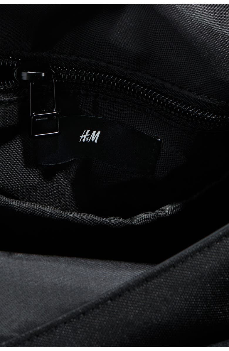 H&M Roll-top Backpack, Alternate, color, Black