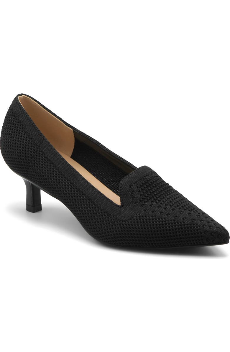 Adrienne Vittadini Skippy 5 Kitten Heel Pump, Main, color, Black Knit