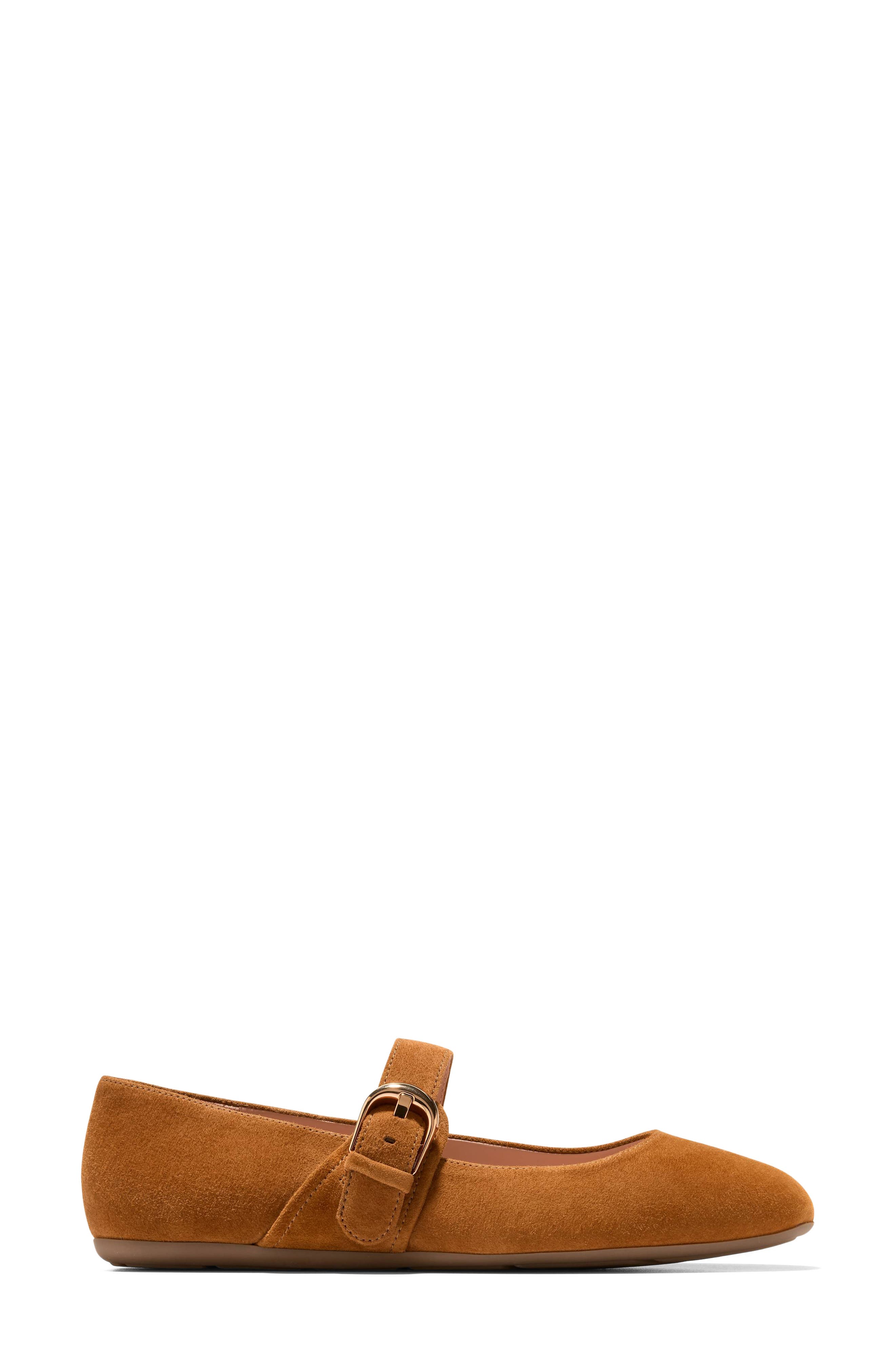 Grand Ambition Alissa Mary Jane Leather Flat, Alternate, color, TOBACCO SUEDE