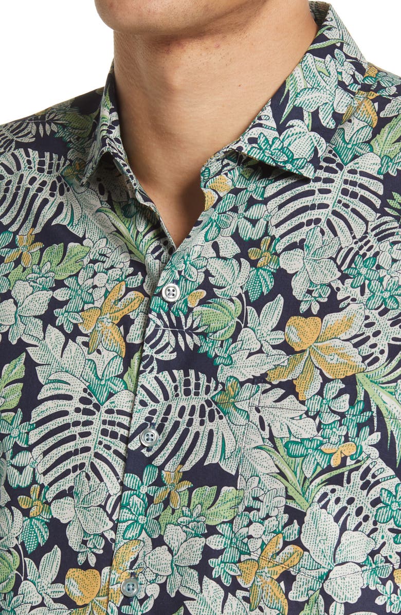 Tori Richard Men's Garden Steps Floral Short Sleeve Button-Up Shirt, Alternate, color,