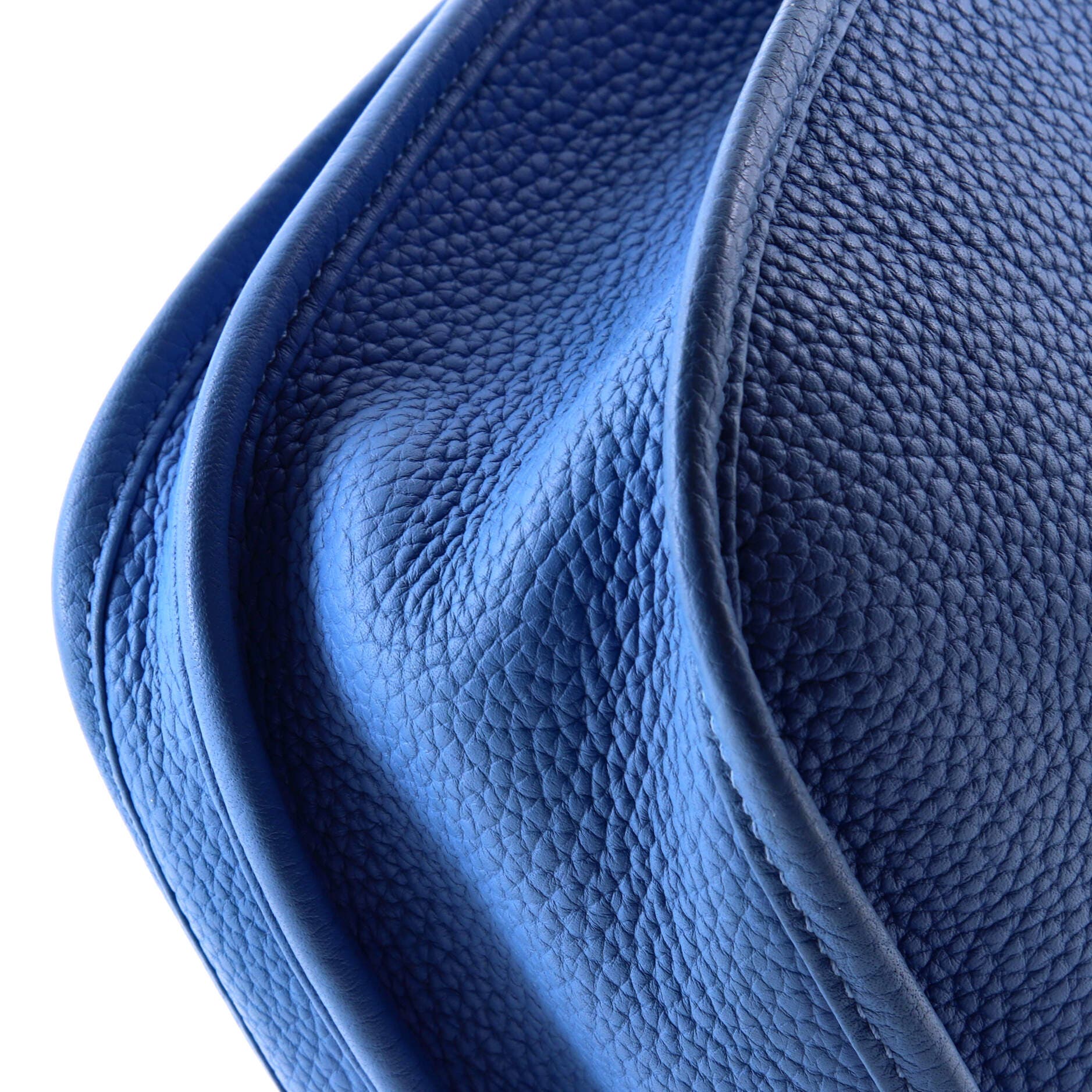 Pre-Owned Hermes Evelyne Bag Gen III Clemence GM, Alternate, color, Bleu Paradis