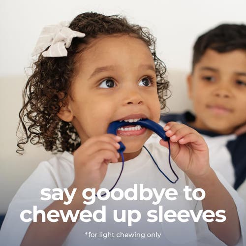 Sensory Basics U Chew Necklace, 2 Pack, Oral Therapy Tool For Light Chewers In Blue
