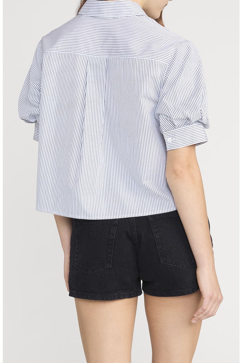 The Billow Sleeve Shirt, Alternate, color, NAVY STRIPE