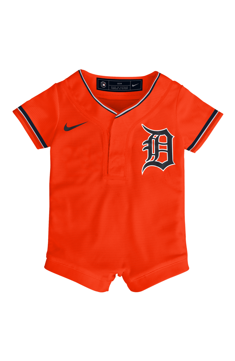 Nike Infant Nike Orange Detroit Tigers Alternate Replica Romper Jersey, Main, color, Orange