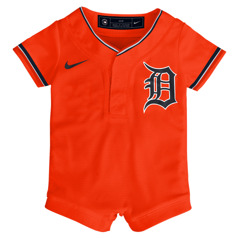 Infant Nike Orange Detroit Tigers Alternate Replica Romper Jersey