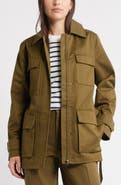 Caslon® Utility Cotton Trench Coat
