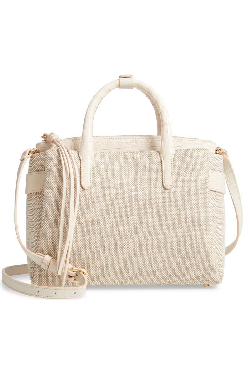 Nancy Gonzalez Medium Cristie Linen & Genuine Crocodile Tote, Main, color,