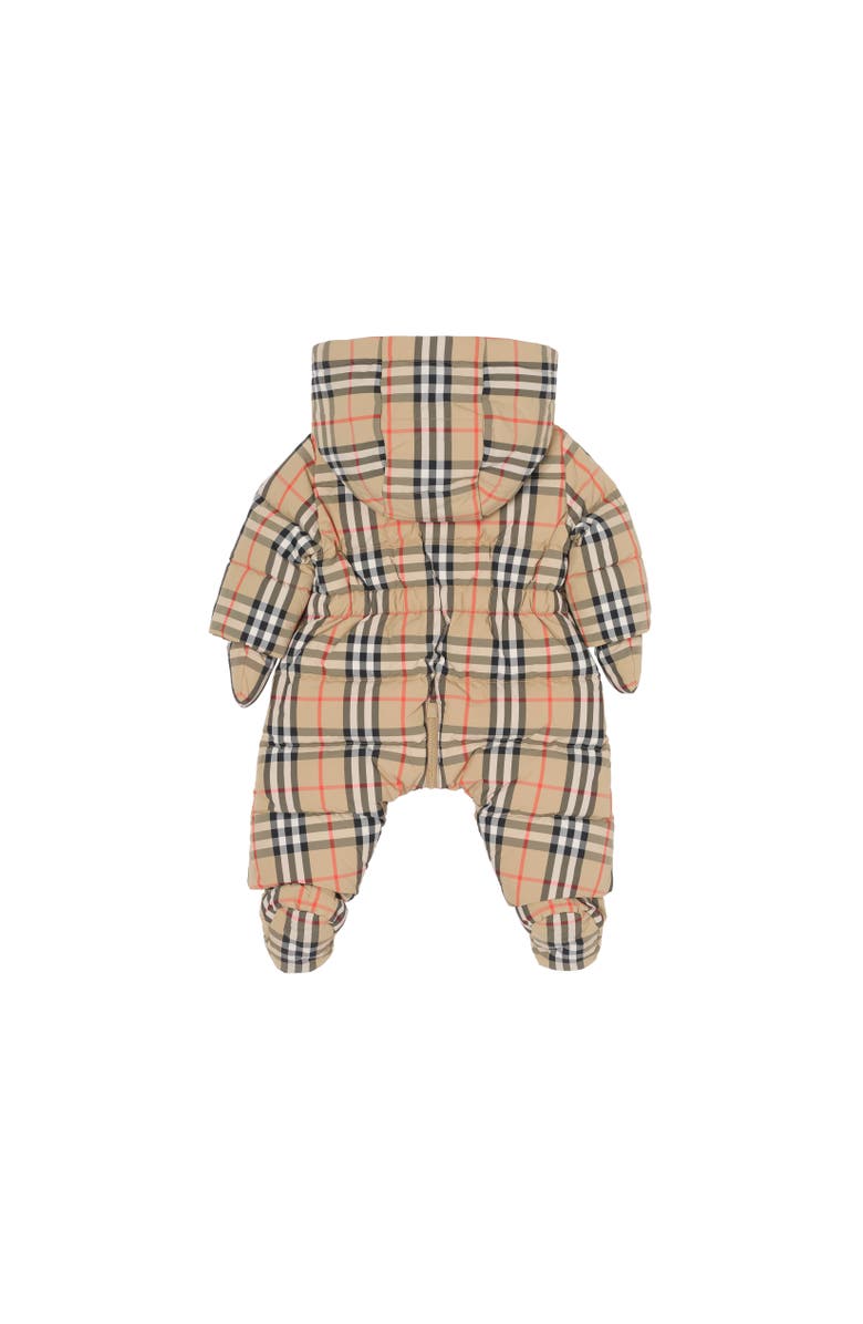 Burberry Check Puffer Suit, Alternate, color, Sand Beige
