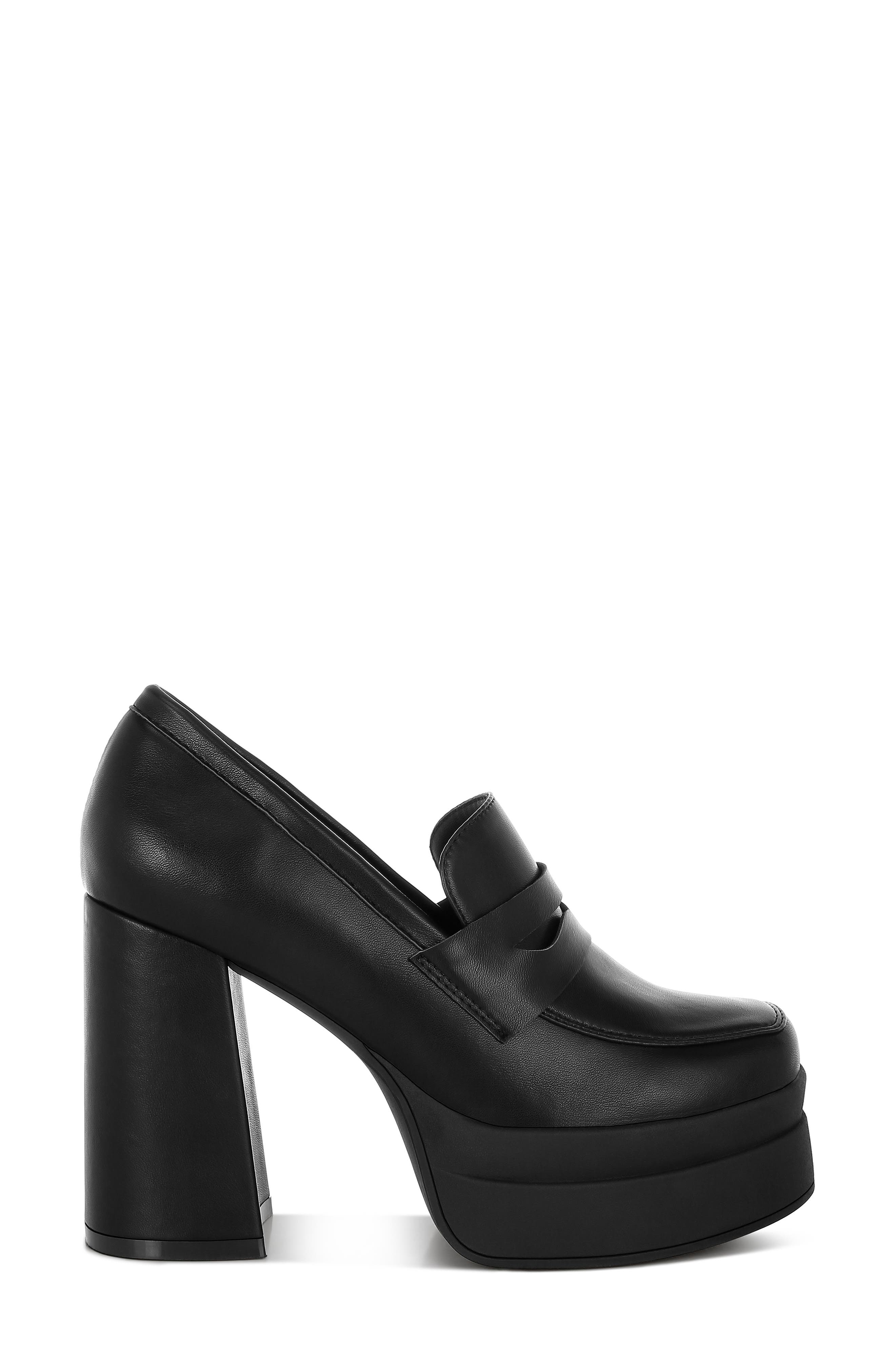 LONDON RAG Edwina Block Heel Platform Pump, Alternate, color, Black