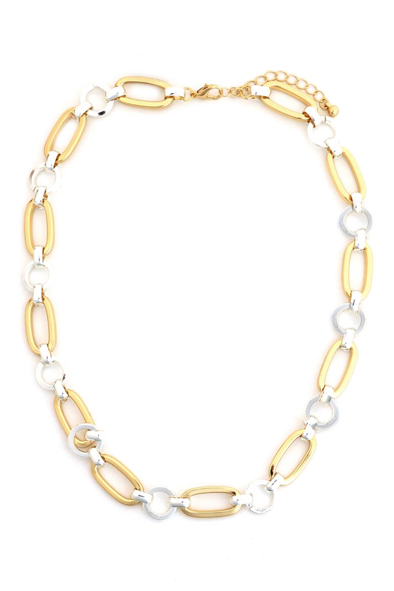 Two-Tone Chain Necklace, Main, color, TWO TONE