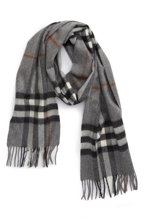 Giant Icon Check Cashmere Scarf