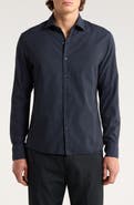 Robert Barakett Clement Dot Jacquard Cotton Button-Up Shirt