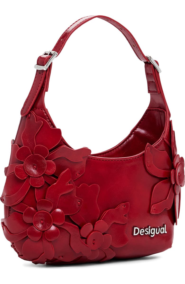 Desigual Faux Leather Shoulder Bag, Alternate, color, Red