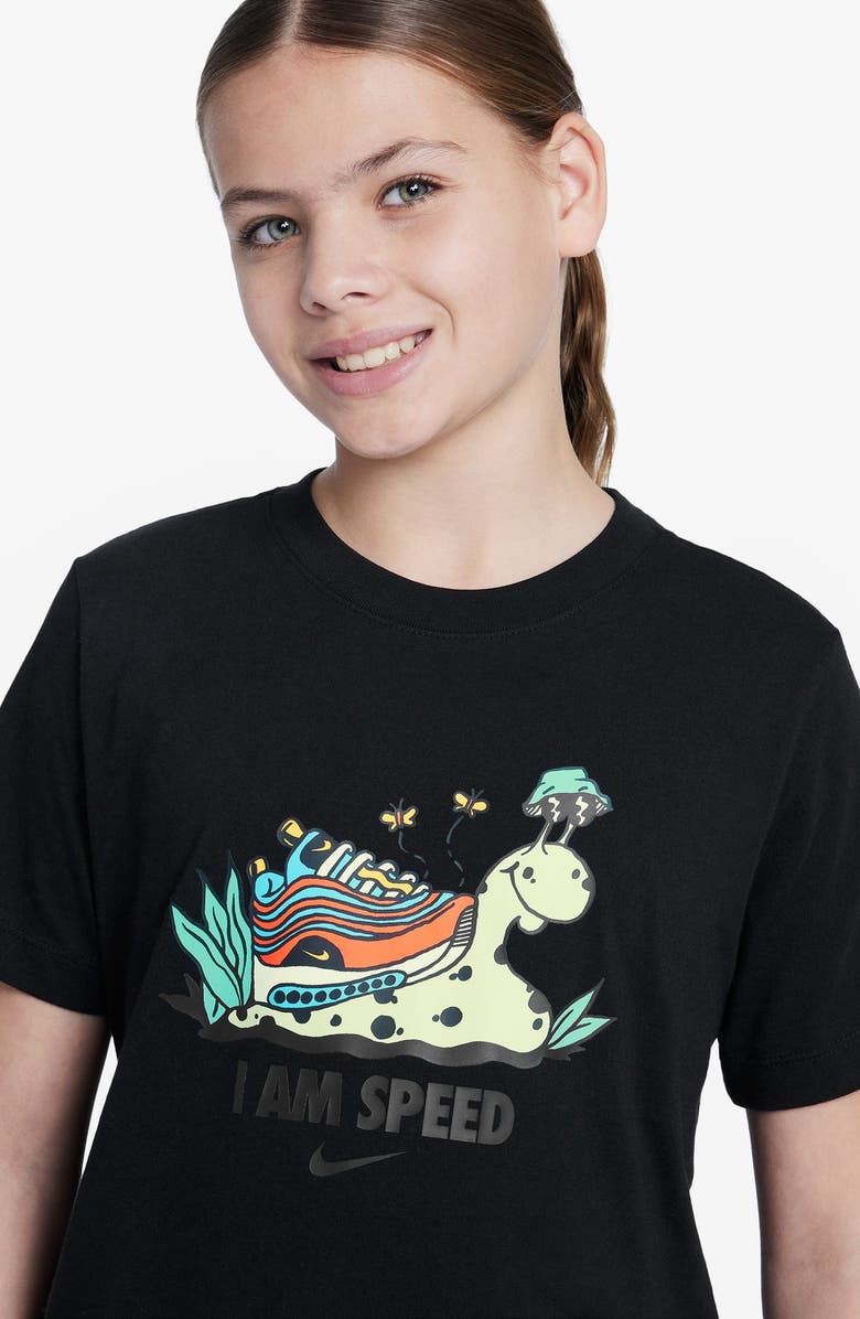 Nike Kids' Sportswear Cotton Graphic T-Shirt, Alternate, color,