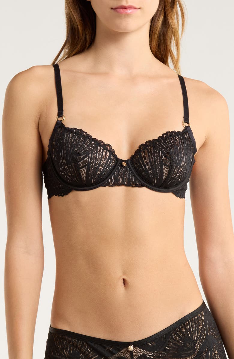 Bluebella Peyton Embroidered Underwire Bra, Main, color, Black