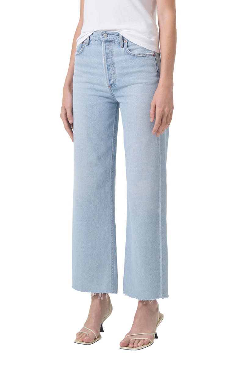 AGOLDE Ren High Waist Wide Leg Jeans, Alternate, color, Smash
