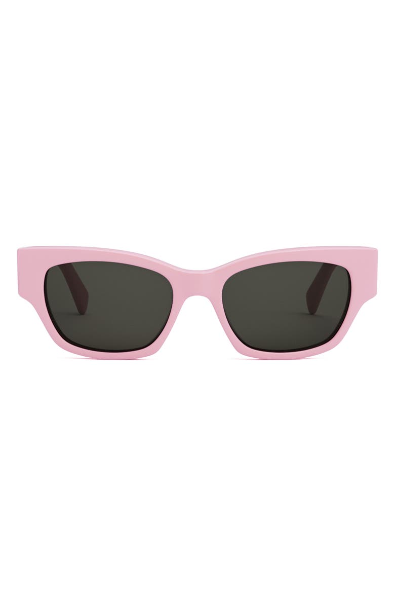 CELINE Monochroms 54mm Cat Eye Sunglasses, Main, color, Shiny Pink / Smoke