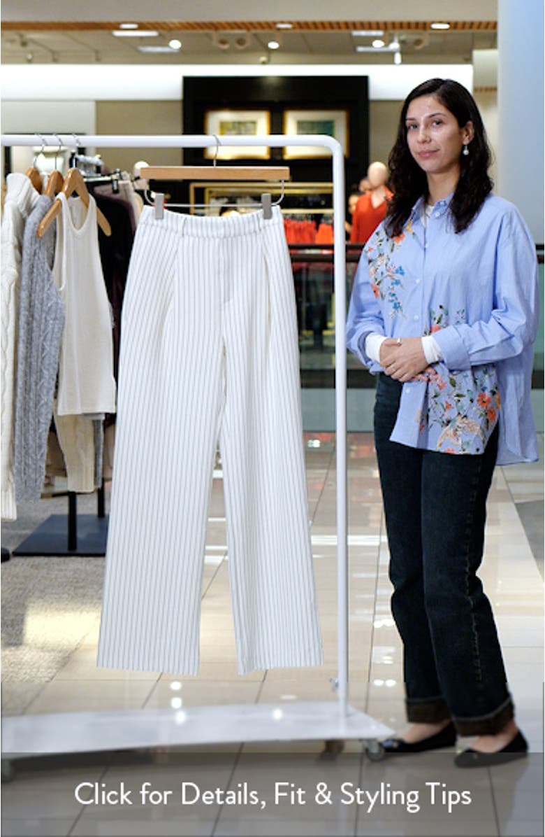 Pinstripe HIgh Waist Wide Leg Pants, sales video thumbnail