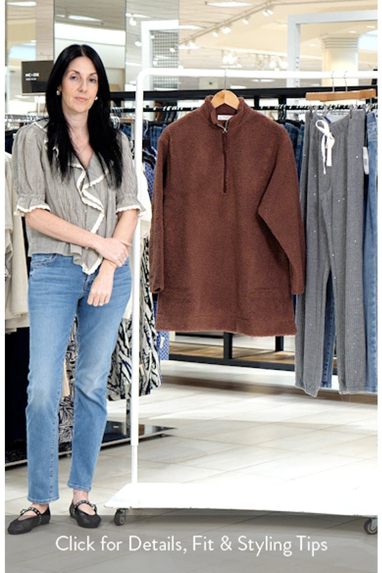 Oversize High Pile Fleece Half Zip Pullover video
