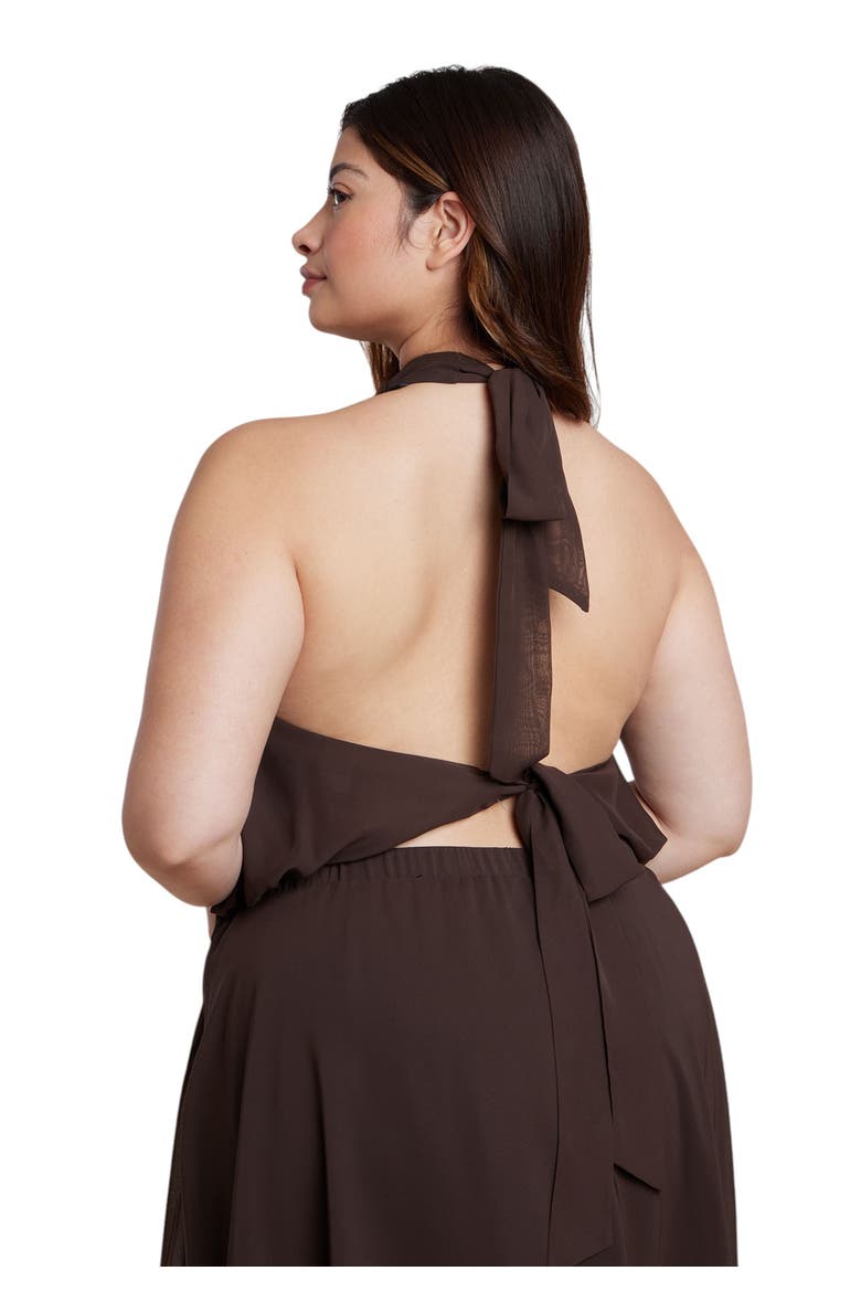 High Neck Bubble Top, Alternate, color, CHICORY COFFEE