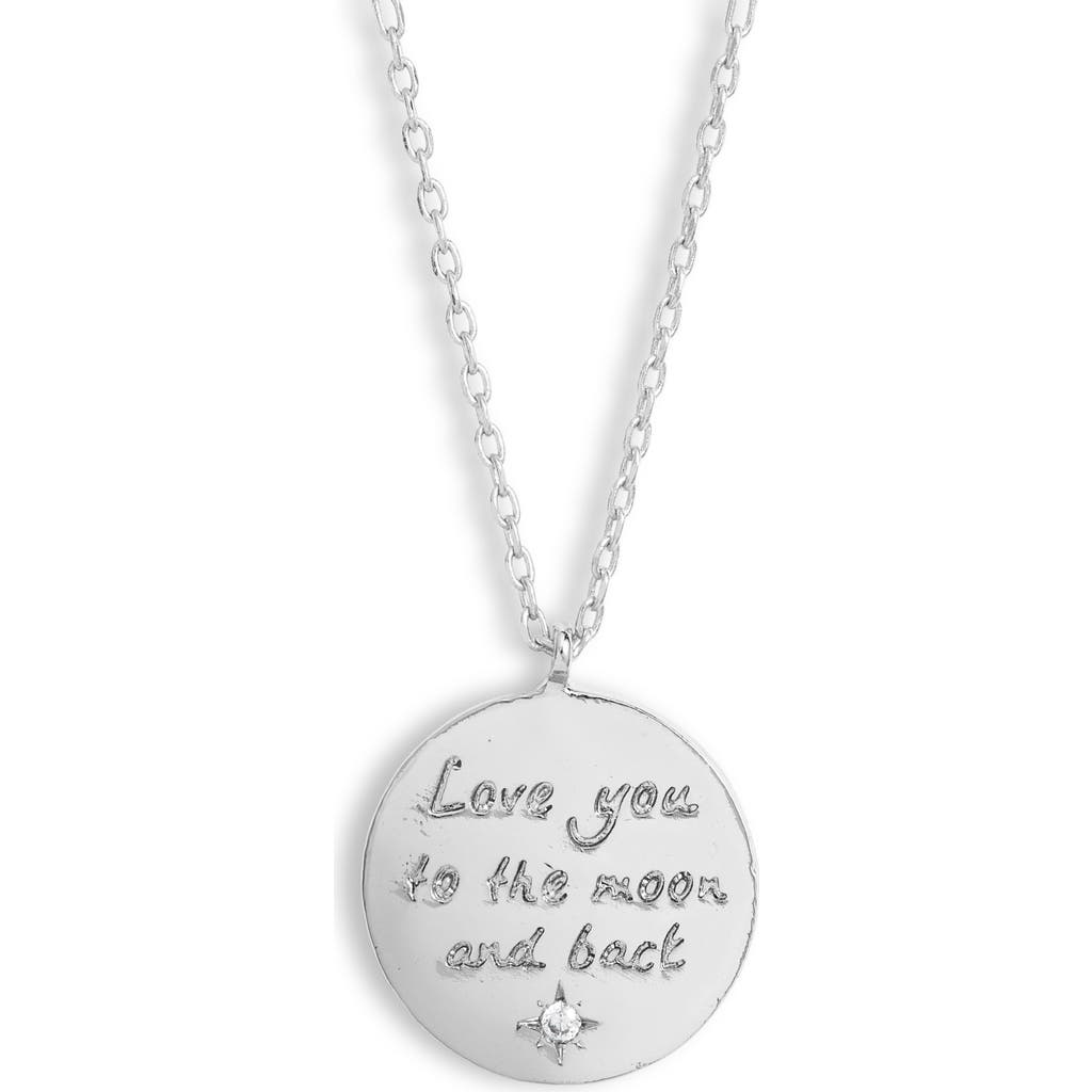 Estella Bartlett Love You To The Moon And Back Pendant Necklace