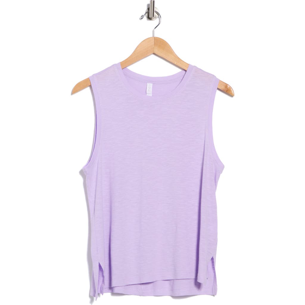 Z By Zella Easy Day Slub Tank In Purple