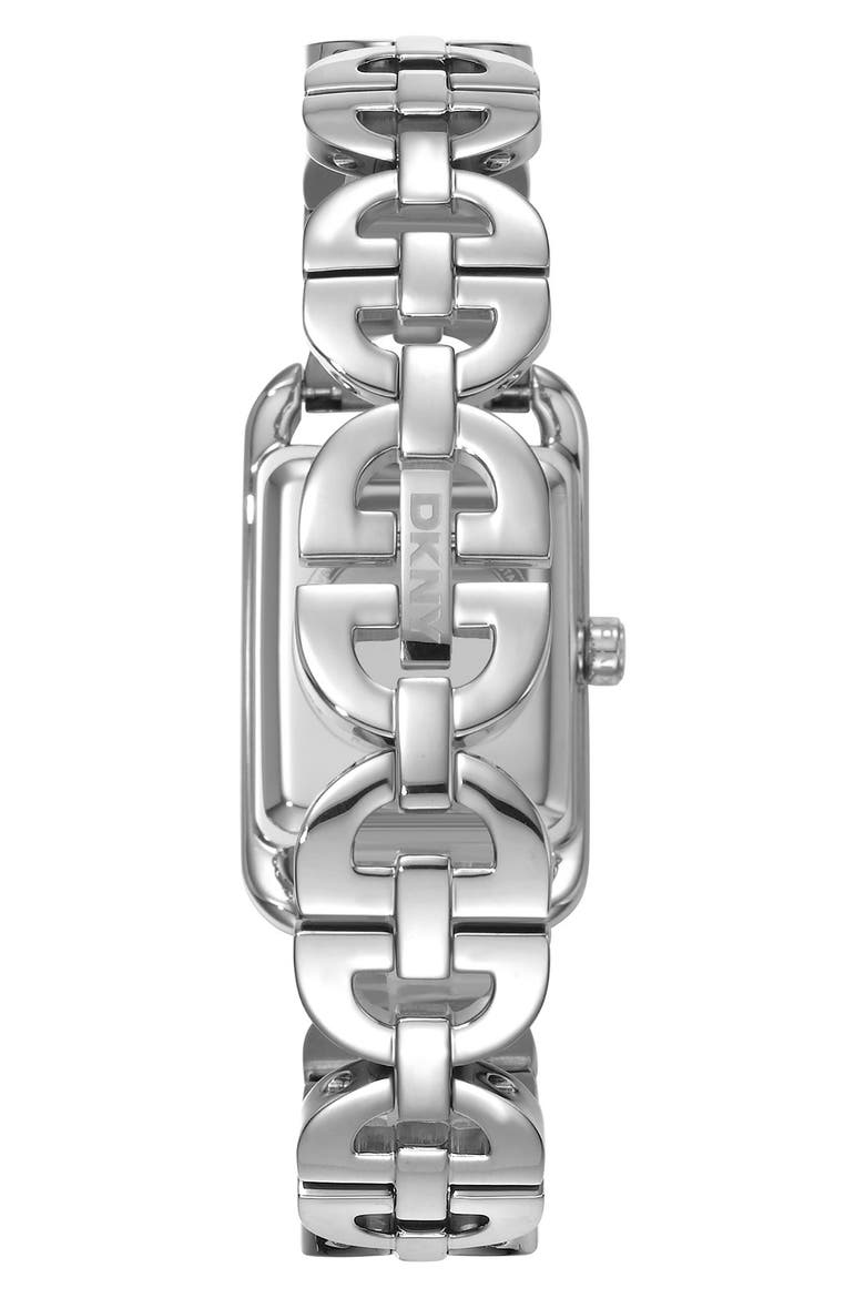 L 142 Bracelet Watch, Alternate, color, BLACK/ SILVER