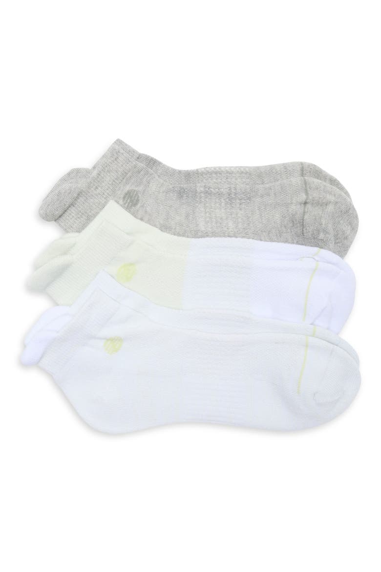 3-Pack Sport Back Tab Socks, Main, color, LIGHT GREEN MULTI