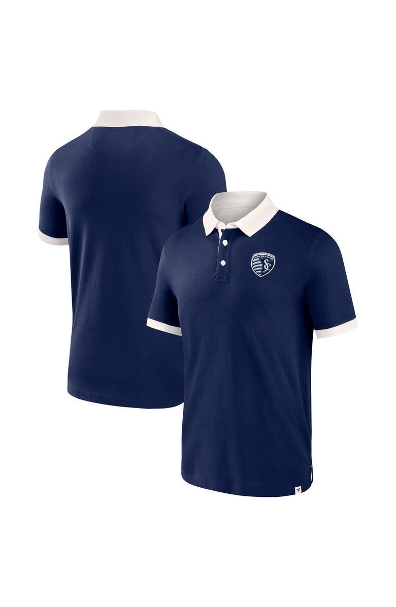 FANATICS Men's Fanatics Branded Navy Sporting Kansas City Second Period Polo Shirt, Main, color,