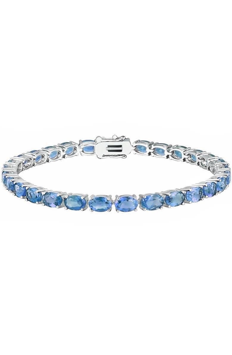 Donatello Gian Oval Cut Tennis Bracelet, Main, color, Silver
