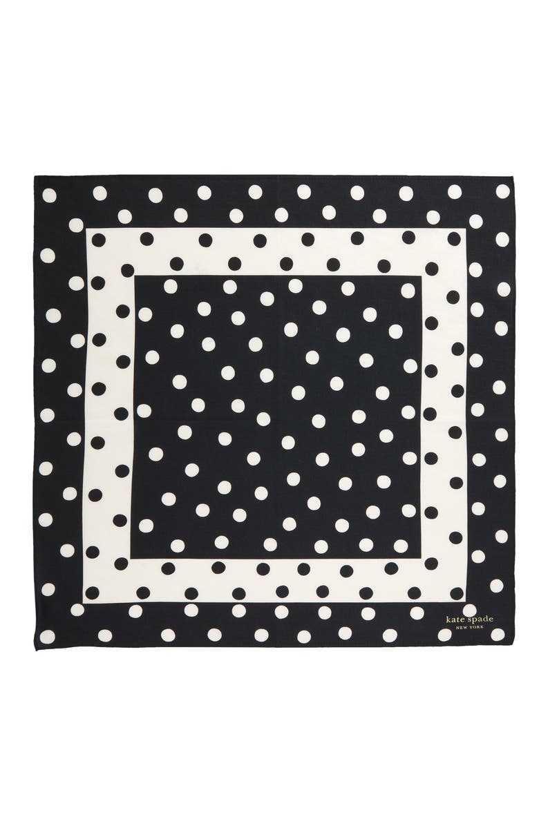 Kate Spade New York springtime dot silk bandana, Alternate, color,