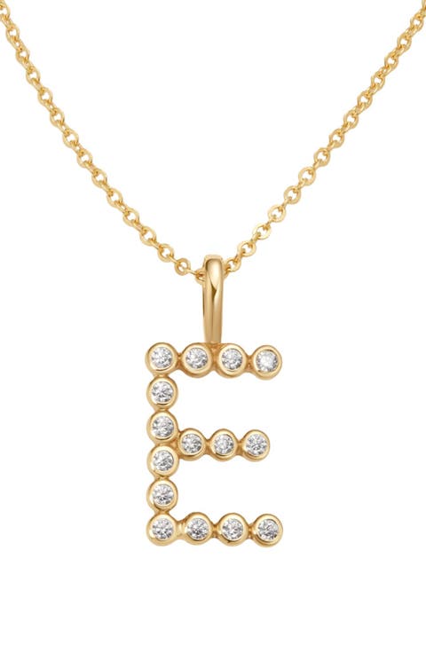 CZ Poppy Initial Necklace